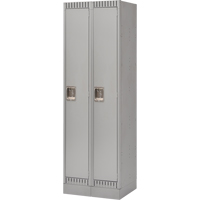 Casiers assembl&eacute;s, Bloc de 2, 24" x 18" x 72", Acier, Gris, Rivet (assembl&eacute;) - KLETON 