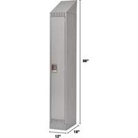 Lockers, 12" x 18" x 86", Steel, Grey, Knocked Down - KLETON 