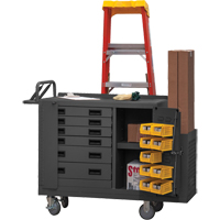 Postes de travail mobiles et robustes, Acier Surface - Durham Manufacturing 2211-DLP-6DR-RM-9B-95