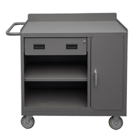 Mobile Workbench Cabinet, Steel Surface - Durham Manufacturing 2212A-LU-95