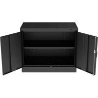 Standard Desk-High Cabinet, Steel, 30" H x 36" W x 18" D, Black - Tennsco 1430-BLK