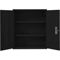 Lo-Boy Storage Cabinet, Steel, 2 Shelves, 42" H x 36" W x 18" D, Black - Perfix Inc. 88 R 20-18-9367