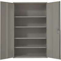 Extra Wide Hi-Boy Storage Cabinet, Steel, 4 Shelves, 72" H x 48" W x 24" D, Grey - Perfix Inc. 88 R 22-XL-9363