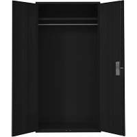 Armoire garde-robe, Acier, 36" la x 18" p x 72" h, Noir - Perfix Inc. 94 R 24-18-9367