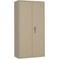 Wardrobe Storage Cabinet, Steel, 36" W x 18" D x 72" H, Beige - Perfix Inc. 94 R 24-18-9393