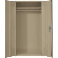 Wardrobe Storage Cabinet, Steel, 36" W x 18" D x 72" H, Beige - Perfix Inc. 94 R 24-18-9393