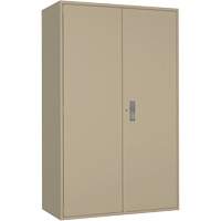 Armoire de rangement Hi-Boy tr&egrave;s large, Acier, 4 Tablettes, 72" h x 48" la x 24" P, Beige - Perfix Inc. 88 R 22-XL-9393