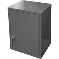 Wall-Mounted Cabinet, 27" H x 13-11/16" W x 18" D, 2 Shelves, Steel, Grey - Durham Manufacturing 070SD-95