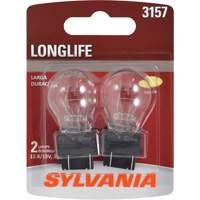 3157 Long Life Mini Automotive Bulb, Incandescent, 26.9 W/8.3 W, Off White - Sylvania 30240