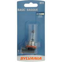 H11 Basic Headlight Bulb, Halogen, 55 W, Off White - Sylvania 31565