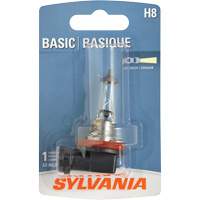 H8 Basic Headlight Bulb, Halogen, 35 W, Off White - Sylvania 31594