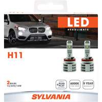 H11 Headlight Bulb, LED, 13.2 W/17 W, White - Sylvania 37691