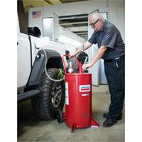 Chariot &agrave; carburant en acier de 25 gallons avec pompe rotative bidirectionnelle et filtre - LINCOLN INDUSTRIAL 3677