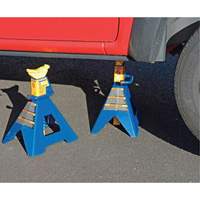 Jack Stand, Locking Handle/Ratchet, 6 tons Capacity, 25-1/4" H - Hein-Werner HW93506