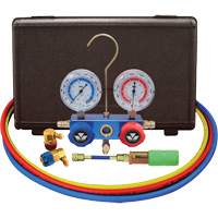 Automotive R134A 2-Way Manifold Gauge Set with Mini Dye Injector - Mastercool 89660-UV