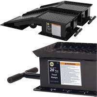 Heavy-Duty Truck Ramps with Long T-Handle, 40000 lbs. Capacity, 45" L, 13-1/2" W, 9-19/50" H - Omega Lift 93200