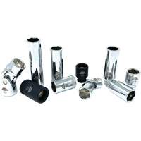 Chrome Finish Socket Set with Rail, 10 Pieces, 1/4"/3/8" Drive Size - CTA Tools 6540