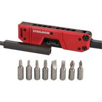 Tournevis de poche pliant aimant&eacute; 10 en 1, 4-3/10" lo - Steelman 60713