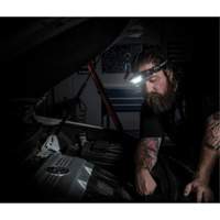 Slim Profile Motion Activated Headlamp, LED, 250 Lumens, 3 Hrs. Run Time, Rechargeable Batteries - Steelman 78834