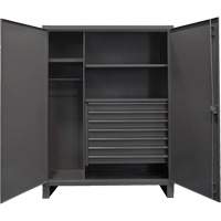 Vestiaire tr&egrave;s robuste, Acier, 48" la x 24" p x 78" h, Gris - Durham Manufacturing HDWC244878-7M95