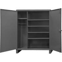 Vestiaire tr&egrave;s robuste, Acier, 60" la x 24" p x 78" h, Gris - Durham Manufacturing HDWC246078-5S95