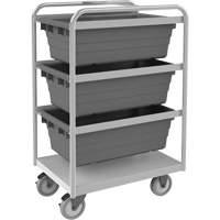 R&acirc;telier mobile, &agrave; deux c&ocirc;t&eacute;s, 3 bacs, 26" la x 18" p x 42" h - Durham Manufacturing STBR-183042-3-5PU