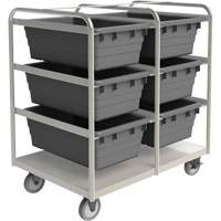R&acirc;telier mobile, &agrave; deux c&ocirc;t&eacute;s, 6 bacs, 26" la x 36" p x 42" h - Durham Manufacturing STBR-303642-6-5PU