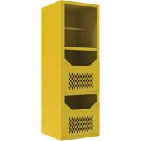 Armoire pour le contr&ocirc;le des d&eacute;versements, 1 Tablettes, 72" h x 24" la x 24" p, Acier, Jaune - Durham Manufacturing VSCSP-242472-2-50