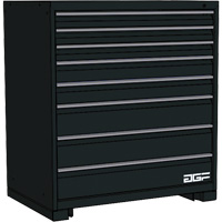 Modular Drawer Cabinet, 8 Drawers, 30" W x 24" D x 40" H, Black - AGF Brome CF27-302440B1-440-BK