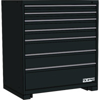 Modular Drawer Cabinet, 7 Drawers, 60" W x 24" D x 40" H, Black - AGF Brome CF27-602440B2-440-BK