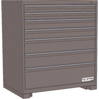 Modular Drawer Cabinet, 7 Drawers, 24" W x 24" D x 40" H, Grey - AGF Brome CF27-242440B2-440-GR