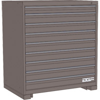 Modular Drawer Cabinet, 9 Drawers, 36" W x 24" D x 40" H, Grey - AGF Brome CF27-362440B3-440-GR