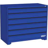 Modular Drawer Cabinet, 6 Drawers, 48" W x 24" D x 40" H, Blue - AGF Brome CF27-482440B4-440-BL