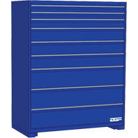 Modular Drawer Cabinet, 9 Drawers, 24" W x 24" D x 60" H, Blue - AGF Brome CF27-242460C3-440-BL