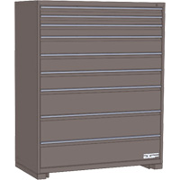 Armoire &agrave; tiroirs modulaire, 9 tiroirs, 60" la x 24" p x 60" h, Gris - AGF Brome CF27-602460C3-440-GR
