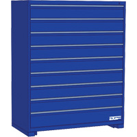 Armoire &agrave; tiroirs modulaire, 9 tiroirs, 48" la x 28" p x 60" h, Bleu - AGF Brome CF27-482860C4-440-BL