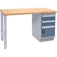 Industrial Duty Workbench, Door w/ Drawer Combination, 1000 lbs. Cap., 30" W x 60" D, 34" H - KLETON 