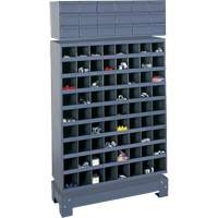 Unit&eacute; de stockage modulaire pour petites pi&egrave;ces, Acier, 18 tiroirs, 33-3/4" x 12-1/4" x 58-5/8", Gris - Durham Manufacturing 
