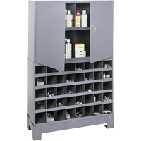 Unit&eacute; de stockage modulaire pour petites pi&egrave;ces, Acier, 0 tiroirs, 33-3/4" x 12-1/4" x 53-1/2", Gris - Durham Manufacturing 