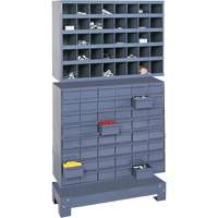 Unit&eacute; de stockage modulaire pour petites pi&egrave;ces, Acier, 48 tiroirs, 33-3/4" x 12-1/4" x 58-3/8", Gris - Durham Manufacturing 
