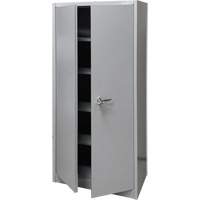 Armoire de rangement, Acier, 4 Tablettes, 66" h x 30" la x 15" P, Gris - KLETON 