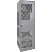 Gear Locker with Door, Steel, 24" W x 18" D x 72" H, Grey - KLETON 