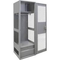 Gear Locker with Door, Steel, 24" W x 18" D x 72" H, Grey - KLETON 
