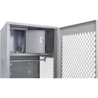 Gear Locker with Door, Steel, 24" W x 18" D x 72" H, Grey - KLETON 
