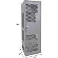 Gear Locker with Door, Steel, 24" W x 24" D x 72" H, Grey - KLETON 
