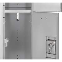 Lockers, 3 -tier, 12" x 18" x 86", Steel, Grey, Knocked Down - KLETON 