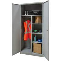 Combination Storage Cabinet, 36" W x 18" D x 72" H, Grey - KLETON 
