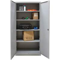 Armoires de rangement Hi-Boy, Acier, 4 Tablettes, 72" h x 36" la x 18" P, Gris - KLETON 