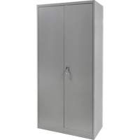 Wardrobe Storage Cabinet, Steel, 36" W x 18" D x 72" H, Grey - KLETON 