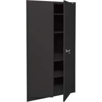 Armoire d'entreposage, Acier, 4 Tablettes, 78" h x 36" la x 24" P, Noir - KLETON 